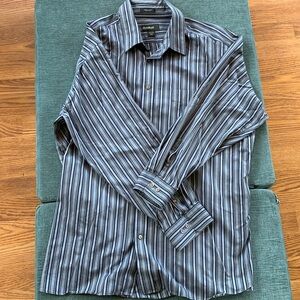 Eddie Bauer Cotton 3TXL Classic Fit Multi Colored Stripes Button Down Men’s Top
